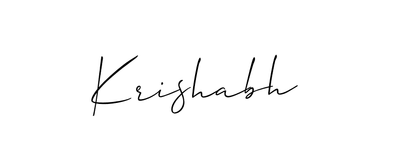 You should practise on your own different ways (Allison_Script) to write your name (Krishabh) in signature. don't let someone else do it for you. Krishabh signature style 2 images and pictures png