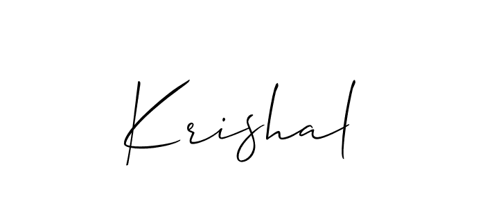 if you are searching for the best signature style for your name Krishal. so please give up your signature search. here we have designed multiple signature styles  using Allison_Script. Krishal signature style 2 images and pictures png