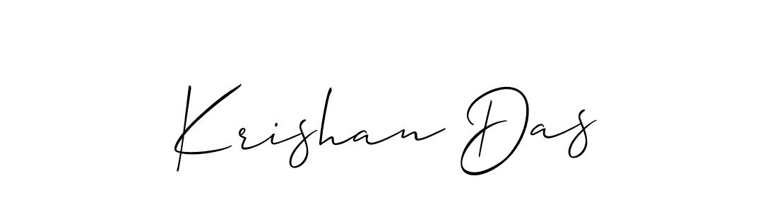 Use a signature maker to create a handwritten signature online. With this signature software, you can design (Allison_Script) your own signature for name Krishan Das. Krishan Das signature style 2 images and pictures png