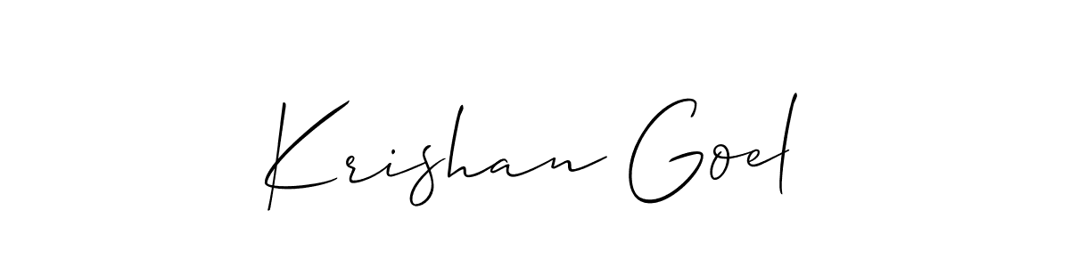 This is the best signature style for the Krishan Goel name. Also you like these signature font (Allison_Script). Mix name signature. Krishan Goel signature style 2 images and pictures png