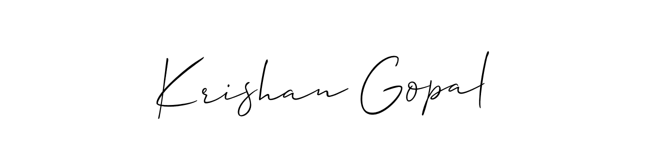 Similarly Allison_Script is the best handwritten signature design. Signature creator online .You can use it as an online autograph creator for name Krishan Gopal. Krishan Gopal signature style 2 images and pictures png