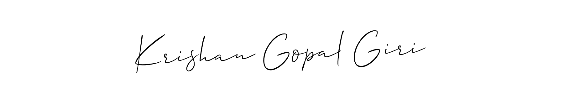 It looks lik you need a new signature style for name Krishan Gopal Giri. Design unique handwritten (Allison_Script) signature with our free signature maker in just a few clicks. Krishan Gopal Giri signature style 2 images and pictures png
