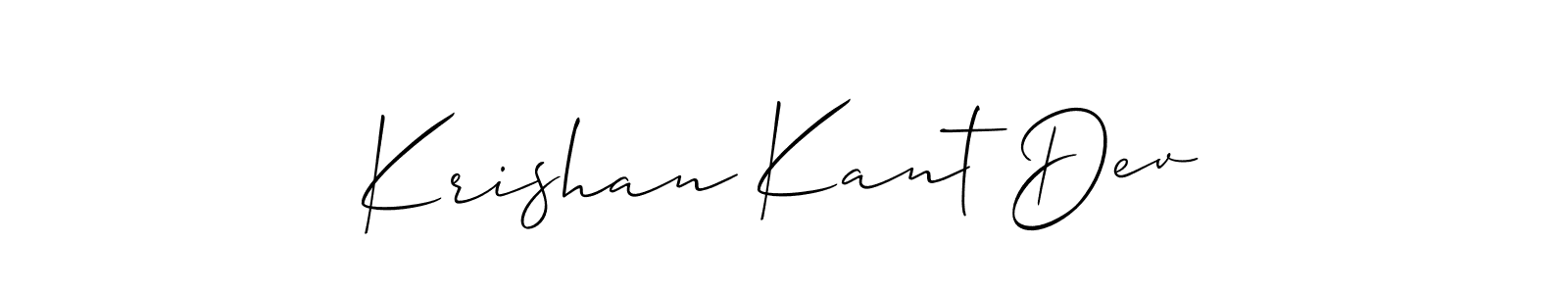 Make a beautiful signature design for name Krishan Kant Dev. With this signature (Allison_Script) style, you can create a handwritten signature for free. Krishan Kant Dev signature style 2 images and pictures png