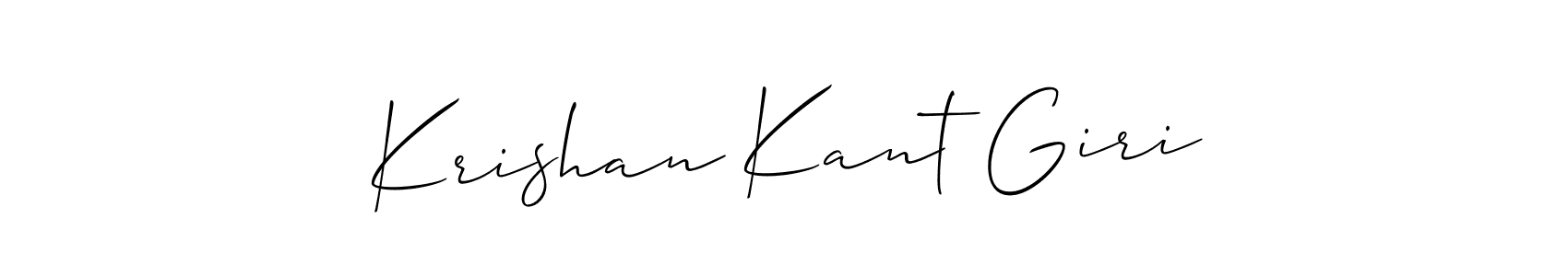 Similarly Allison_Script is the best handwritten signature design. Signature creator online .You can use it as an online autograph creator for name Krishan Kant Giri. Krishan Kant Giri signature style 2 images and pictures png