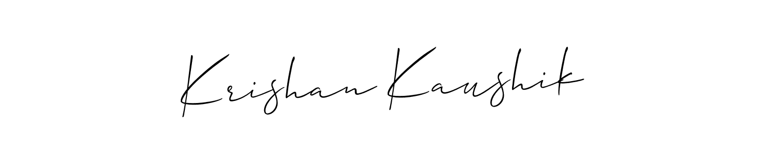 Best and Professional Signature Style for Krishan Kaushik. Allison_Script Best Signature Style Collection. Krishan Kaushik signature style 2 images and pictures png