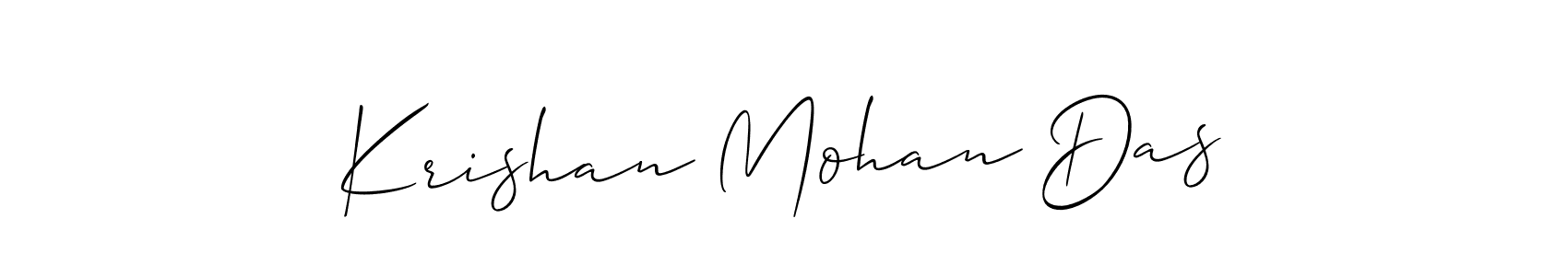 How to make Krishan Mohan Das signature? Allison_Script is a professional autograph style. Create handwritten signature for Krishan Mohan Das name. Krishan Mohan Das signature style 2 images and pictures png