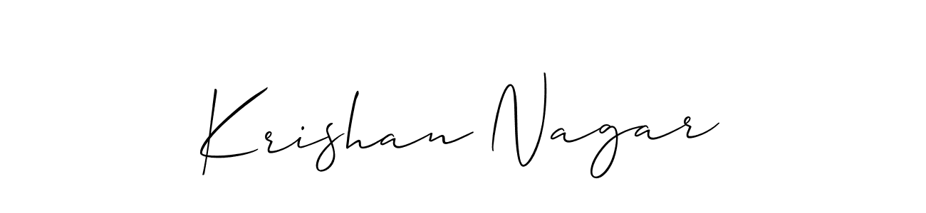 How to make Krishan Nagar signature? Allison_Script is a professional autograph style. Create handwritten signature for Krishan Nagar name. Krishan Nagar signature style 2 images and pictures png