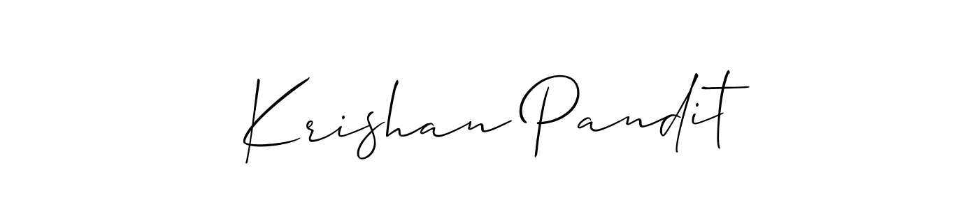 Best and Professional Signature Style for Krishan Pandit. Allison_Script Best Signature Style Collection. Krishan Pandit signature style 2 images and pictures png