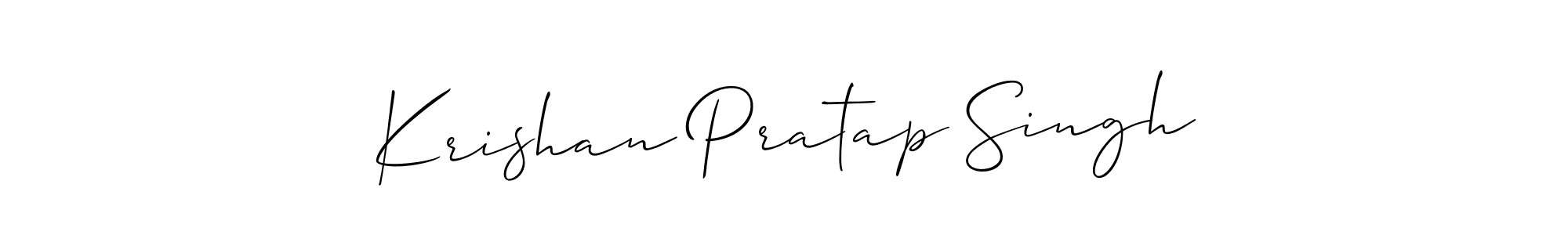 Also we have Krishan Pratap Singh name is the best signature style. Create professional handwritten signature collection using Allison_Script autograph style. Krishan Pratap Singh signature style 2 images and pictures png