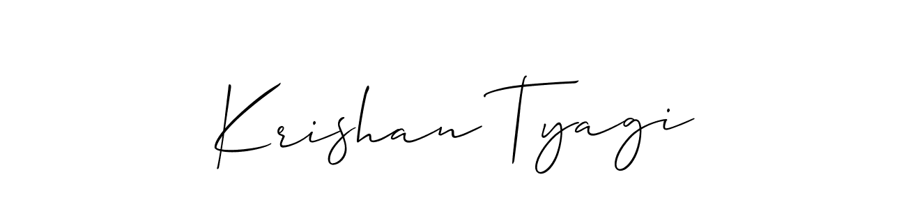 Make a beautiful signature design for name Krishan Tyagi. Use this online signature maker to create a handwritten signature for free. Krishan Tyagi signature style 2 images and pictures png