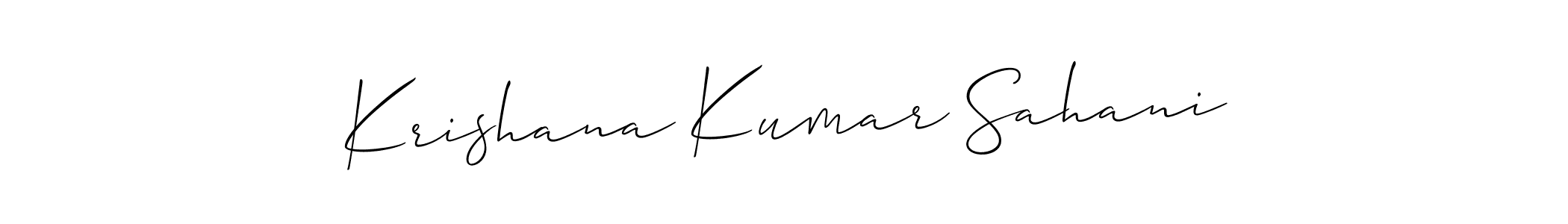 Make a beautiful signature design for name Krishana Kumar Sahani. Use this online signature maker to create a handwritten signature for free. Krishana Kumar Sahani signature style 2 images and pictures png