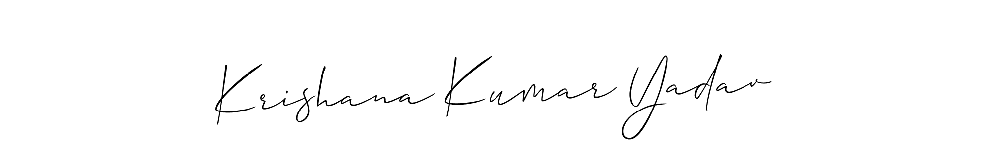 Krishana Kumar Yadav stylish signature style. Best Handwritten Sign (Allison_Script) for my name. Handwritten Signature Collection Ideas for my name Krishana Kumar Yadav. Krishana Kumar Yadav signature style 2 images and pictures png