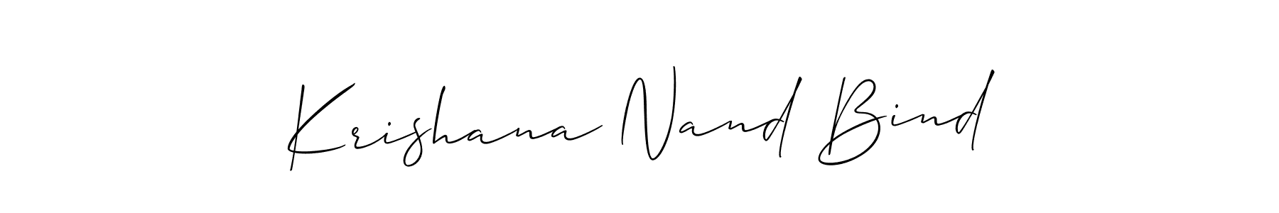 Similarly Allison_Script is the best handwritten signature design. Signature creator online .You can use it as an online autograph creator for name Krishana Nand Bind. Krishana Nand Bind signature style 2 images and pictures png
