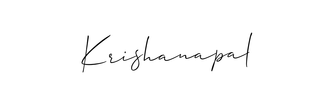 How to make Krishanapal name signature. Use Allison_Script style for creating short signs online. This is the latest handwritten sign. Krishanapal signature style 2 images and pictures png
