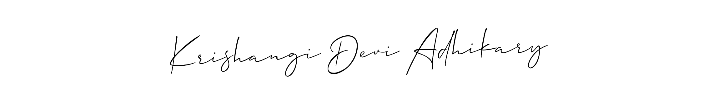 Make a beautiful signature design for name Krishangi Devi Adhikary. Use this online signature maker to create a handwritten signature for free. Krishangi Devi Adhikary signature style 2 images and pictures png