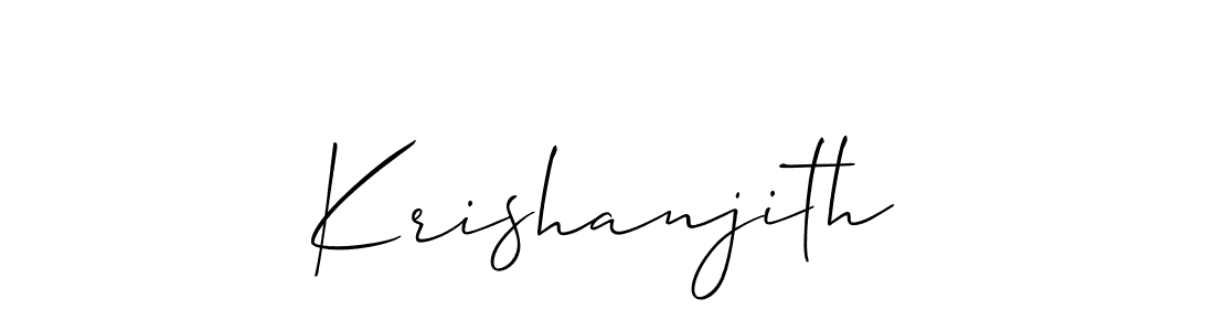 Make a short Krishanjith signature style. Manage your documents anywhere anytime using Allison_Script. Create and add eSignatures, submit forms, share and send files easily. Krishanjith signature style 2 images and pictures png