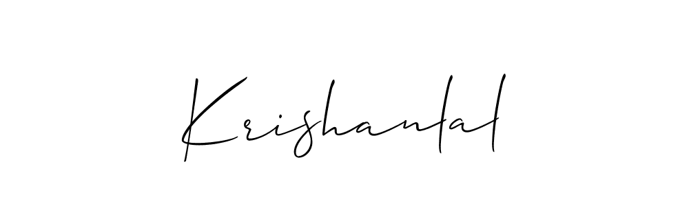 You should practise on your own different ways (Allison_Script) to write your name (Krishanlal) in signature. don't let someone else do it for you. Krishanlal signature style 2 images and pictures png