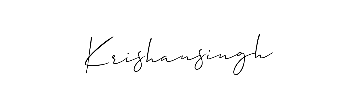 Use a signature maker to create a handwritten signature online. With this signature software, you can design (Allison_Script) your own signature for name Krishansingh. Krishansingh signature style 2 images and pictures png