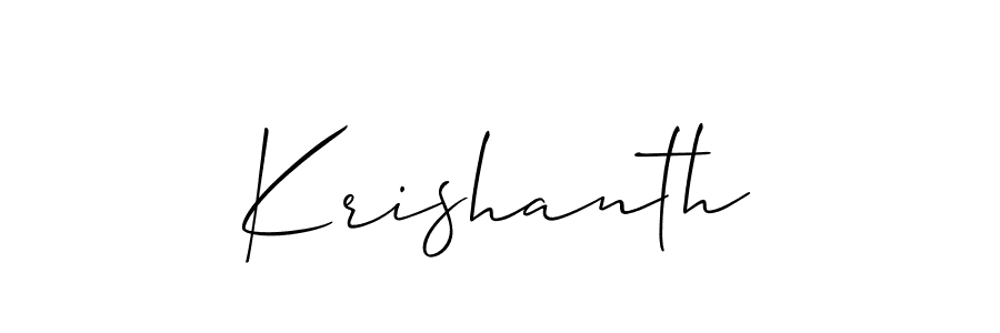 Make a beautiful signature design for name Krishanth. Use this online signature maker to create a handwritten signature for free. Krishanth signature style 2 images and pictures png