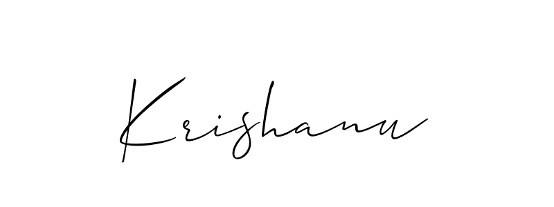 Best and Professional Signature Style for Krishanu. Allison_Script Best Signature Style Collection. Krishanu signature style 2 images and pictures png