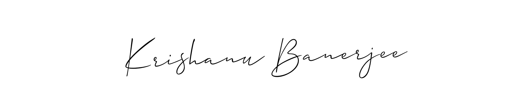 Krishanu Banerjee stylish signature style. Best Handwritten Sign (Allison_Script) for my name. Handwritten Signature Collection Ideas for my name Krishanu Banerjee. Krishanu Banerjee signature style 2 images and pictures png