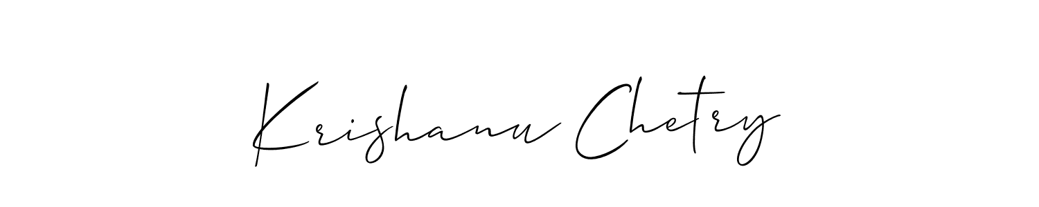 Create a beautiful signature design for name Krishanu Chetry. With this signature (Allison_Script) fonts, you can make a handwritten signature for free. Krishanu Chetry signature style 2 images and pictures png