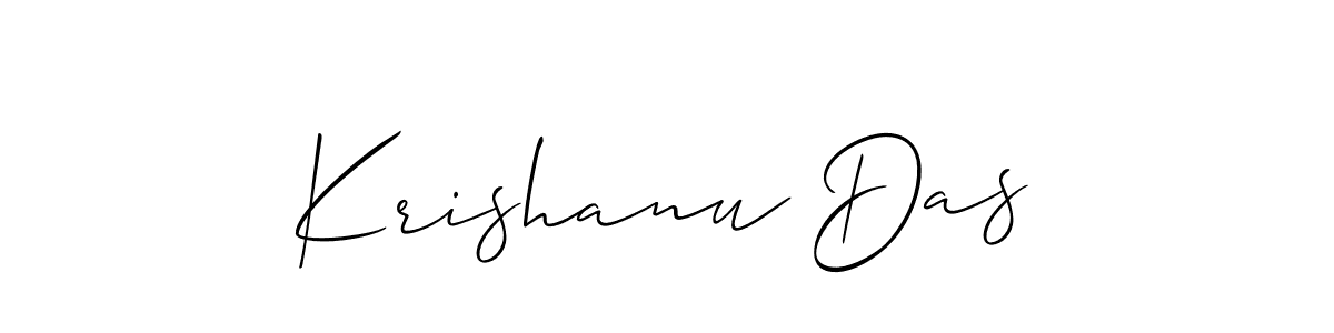 Make a beautiful signature design for name Krishanu Das. With this signature (Allison_Script) style, you can create a handwritten signature for free. Krishanu Das signature style 2 images and pictures png