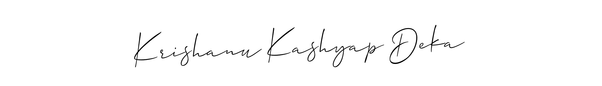 See photos of Krishanu Kashyap Deka official signature by Spectra . Check more albums & portfolios. Read reviews & check more about Allison_Script font. Krishanu Kashyap Deka signature style 2 images and pictures png