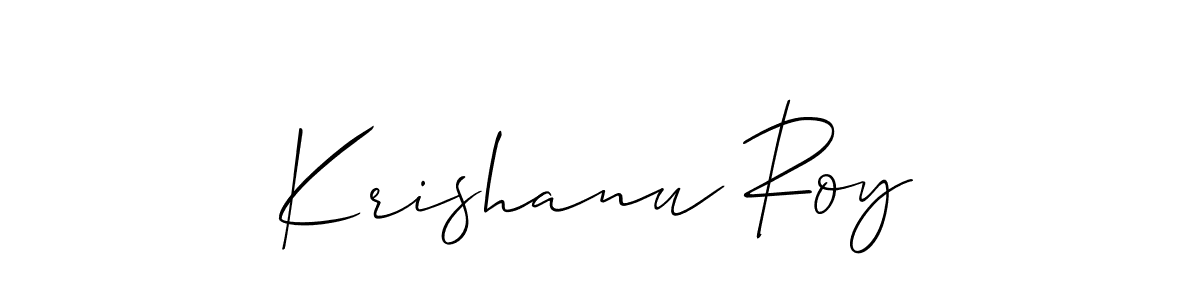 Also we have Krishanu Roy name is the best signature style. Create professional handwritten signature collection using Allison_Script autograph style. Krishanu Roy signature style 2 images and pictures png