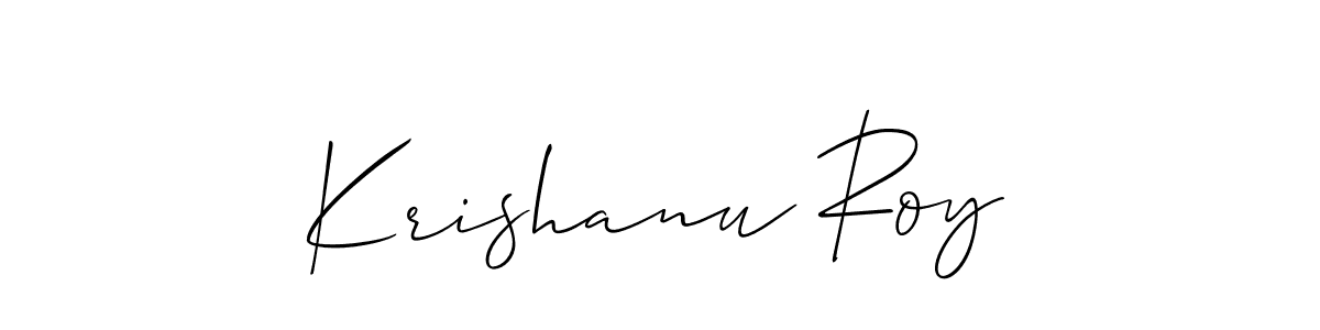 if you are searching for the best signature style for your name Krishanu Roy. so please give up your signature search. here we have designed multiple signature styles  using Allison_Script. Krishanu Roy signature style 2 images and pictures png