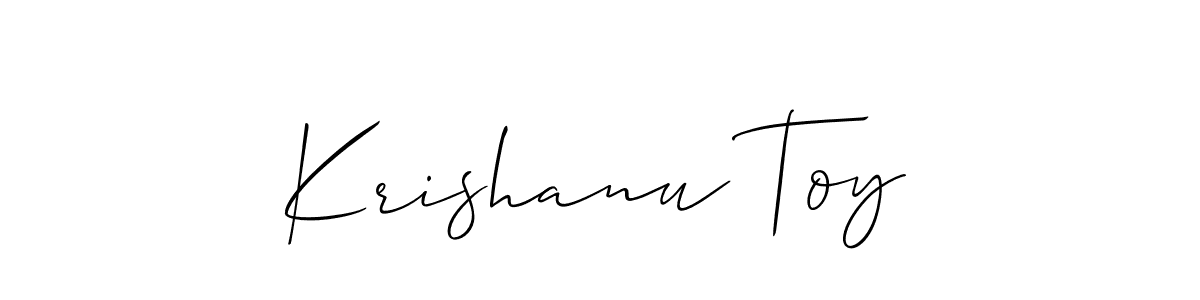 You should practise on your own different ways (Allison_Script) to write your name (Krishanu Toy) in signature. don't let someone else do it for you. Krishanu Toy signature style 2 images and pictures png