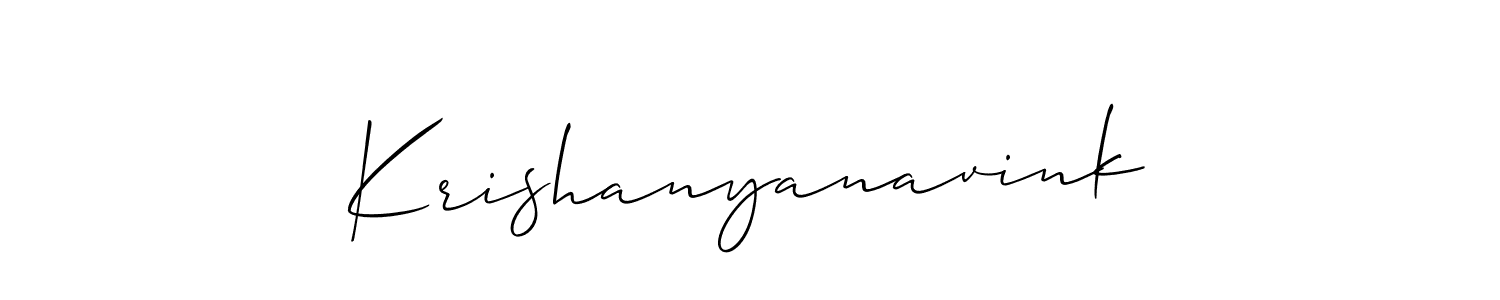 Similarly Allison_Script is the best handwritten signature design. Signature creator online .You can use it as an online autograph creator for name Krishanyanavink. Krishanyanavink signature style 2 images and pictures png