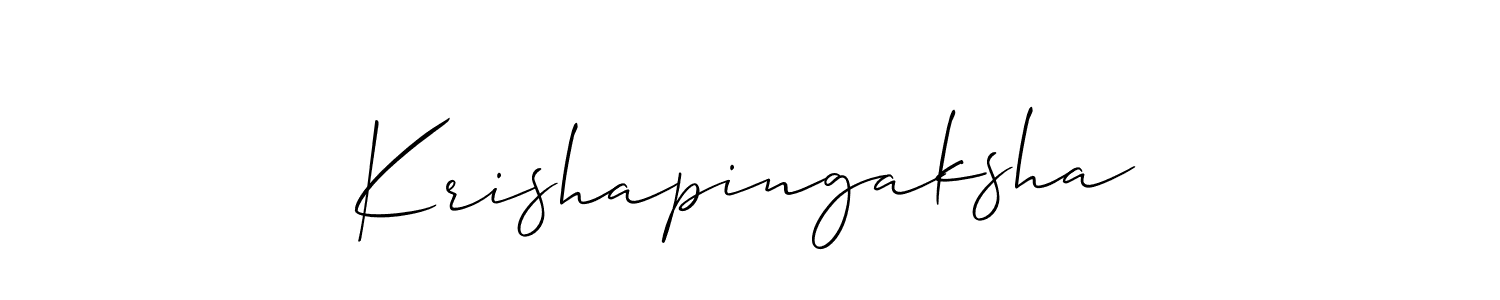 Similarly Allison_Script is the best handwritten signature design. Signature creator online .You can use it as an online autograph creator for name Krishapingaksha. Krishapingaksha signature style 2 images and pictures png