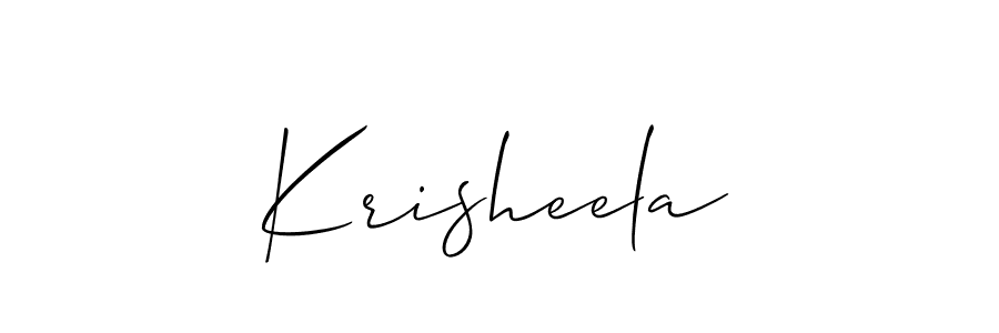 Once you've used our free online signature maker to create your best signature Allison_Script style, it's time to enjoy all of the benefits that Krisheela name signing documents. Krisheela signature style 2 images and pictures png