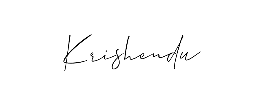 It looks lik you need a new signature style for name Krishendu. Design unique handwritten (Allison_Script) signature with our free signature maker in just a few clicks. Krishendu signature style 2 images and pictures png