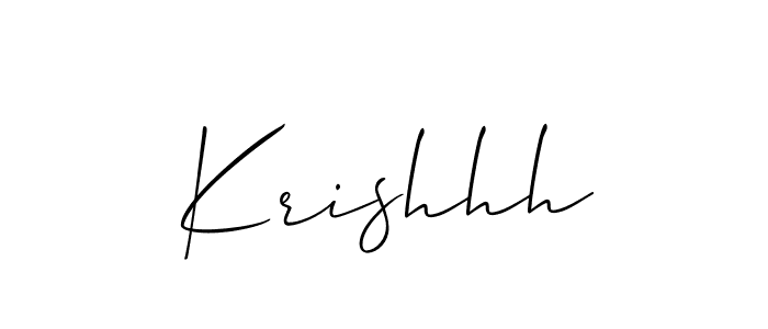 Allison_Script is a professional signature style that is perfect for those who want to add a touch of class to their signature. It is also a great choice for those who want to make their signature more unique. Get Krishhh name to fancy signature for free. Krishhh signature style 2 images and pictures png