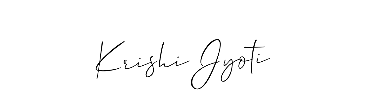 Use a signature maker to create a handwritten signature online. With this signature software, you can design (Allison_Script) your own signature for name Krishi Jyoti. Krishi Jyoti signature style 2 images and pictures png