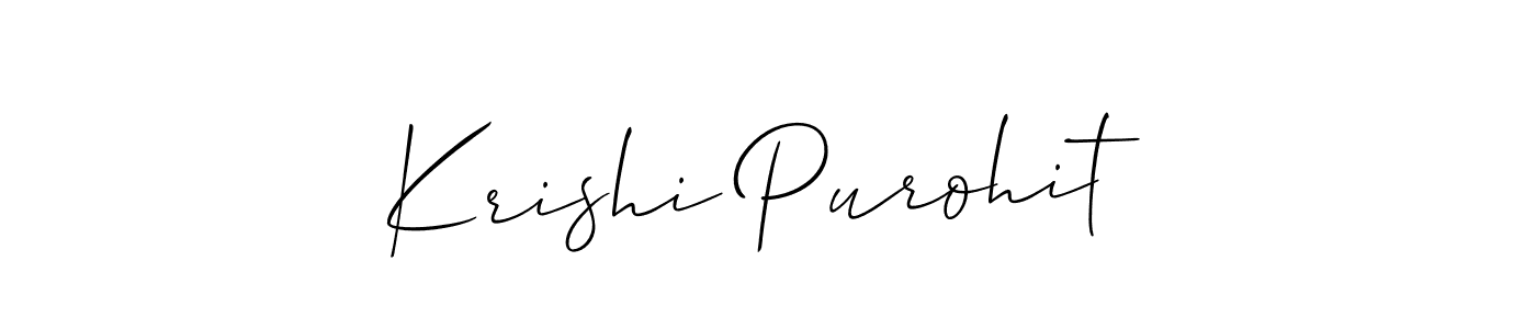Make a beautiful signature design for name Krishi Purohit. Use this online signature maker to create a handwritten signature for free. Krishi Purohit signature style 2 images and pictures png