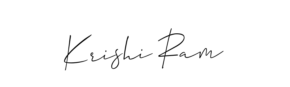 How to make Krishi Ram signature? Allison_Script is a professional autograph style. Create handwritten signature for Krishi Ram name. Krishi Ram signature style 2 images and pictures png