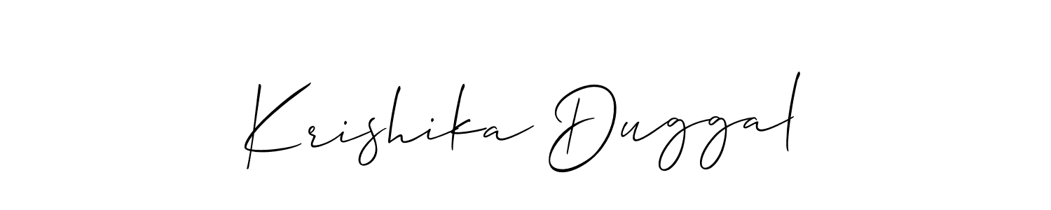 Check out images of Autograph of Krishika Duggal name. Actor Krishika Duggal Signature Style. Allison_Script is a professional sign style online. Krishika Duggal signature style 2 images and pictures png