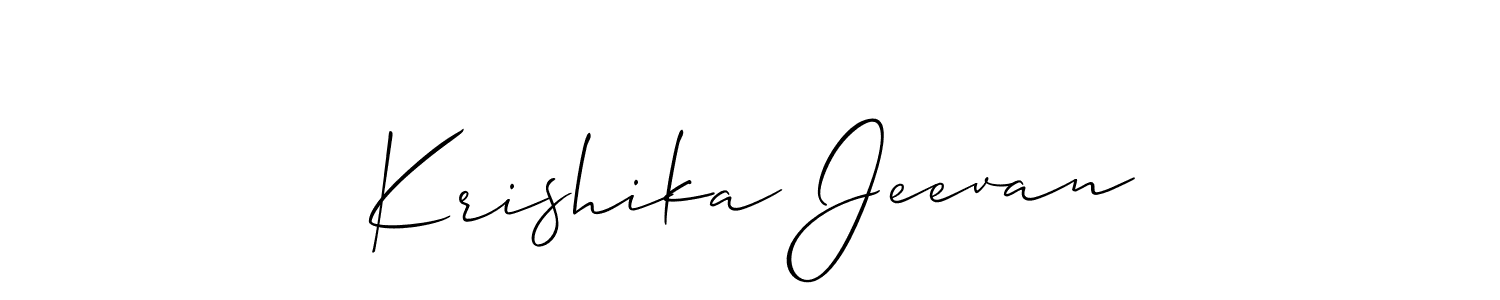 Check out images of Autograph of Krishika Jeevan name. Actor Krishika Jeevan Signature Style. Allison_Script is a professional sign style online. Krishika Jeevan signature style 2 images and pictures png