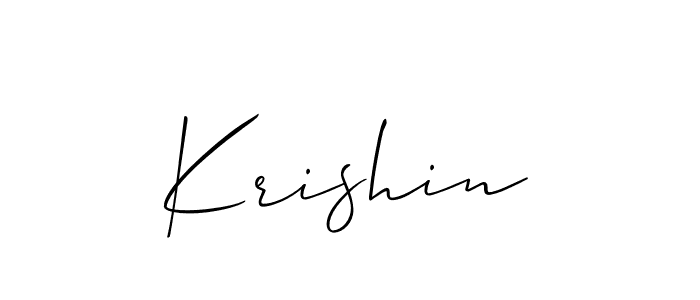 How to make Krishin name signature. Use Allison_Script style for creating short signs online. This is the latest handwritten sign. Krishin signature style 2 images and pictures png