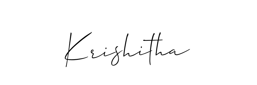 Best and Professional Signature Style for Krishitha. Allison_Script Best Signature Style Collection. Krishitha signature style 2 images and pictures png
