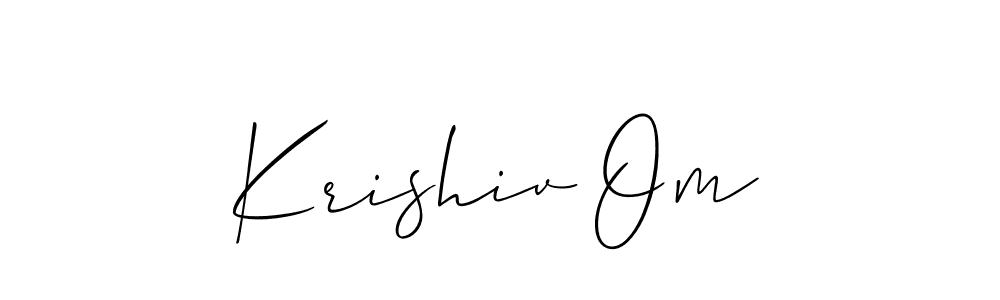 It looks lik you need a new signature style for name Krishiv Om. Design unique handwritten (Allison_Script) signature with our free signature maker in just a few clicks. Krishiv Om signature style 2 images and pictures png