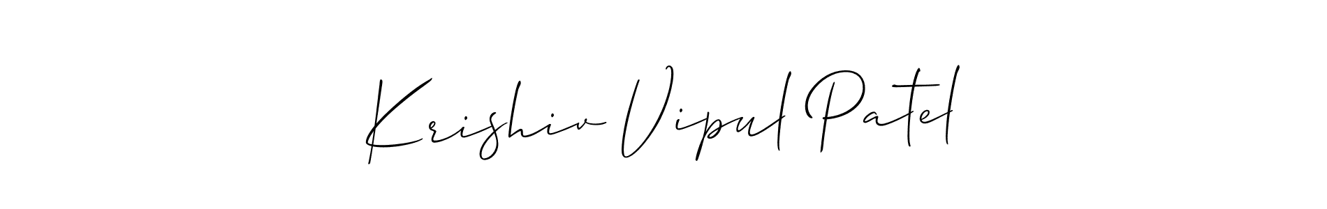 You can use this online signature creator to create a handwritten signature for the name Krishiv Vipul Patel. This is the best online autograph maker. Krishiv Vipul Patel signature style 2 images and pictures png