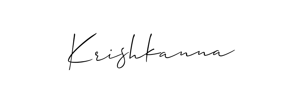 Also we have Krishkanna name is the best signature style. Create professional handwritten signature collection using Allison_Script autograph style. Krishkanna signature style 2 images and pictures png