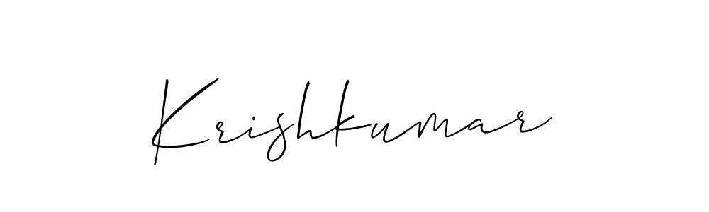 Design your own signature with our free online signature maker. With this signature software, you can create a handwritten (Allison_Script) signature for name Krishkumar. Krishkumar signature style 2 images and pictures png