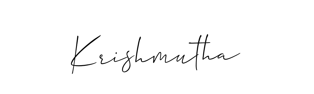 It looks lik you need a new signature style for name Krishmutha. Design unique handwritten (Allison_Script) signature with our free signature maker in just a few clicks. Krishmutha signature style 2 images and pictures png