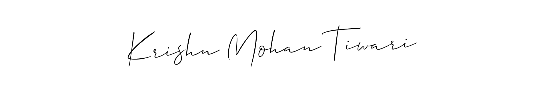 You can use this online signature creator to create a handwritten signature for the name Krishn Mohan Tiwari. This is the best online autograph maker. Krishn Mohan Tiwari signature style 2 images and pictures png