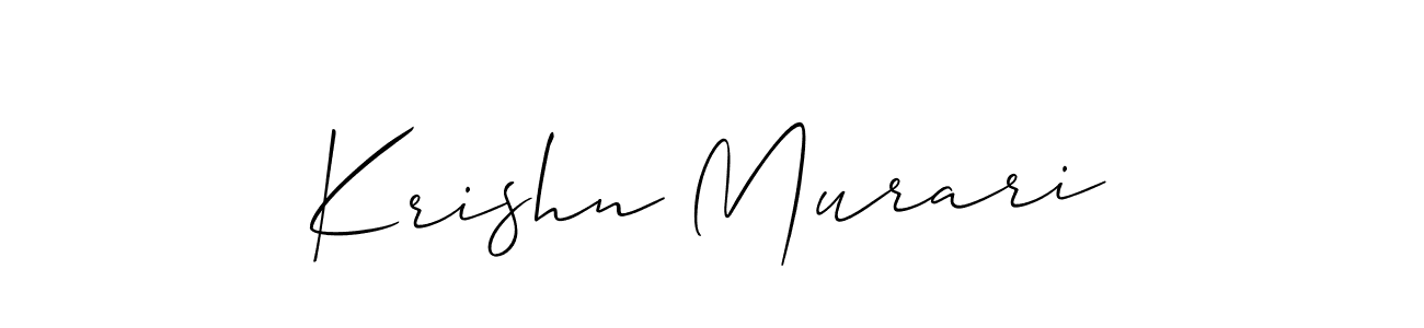 Use a signature maker to create a handwritten signature online. With this signature software, you can design (Allison_Script) your own signature for name Krishn Murari. Krishn Murari signature style 2 images and pictures png